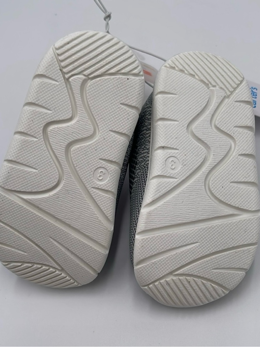 NWT Carter's Grey and Blue Kids Athletic Sneakers size 3 - Picture 7 of 9